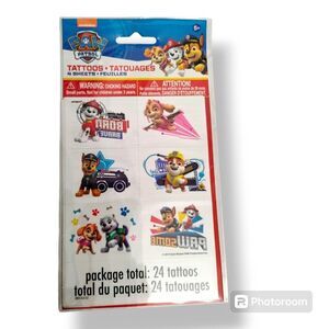 Unique Paw Patrol Temporary Tattoos - 24 Pcs